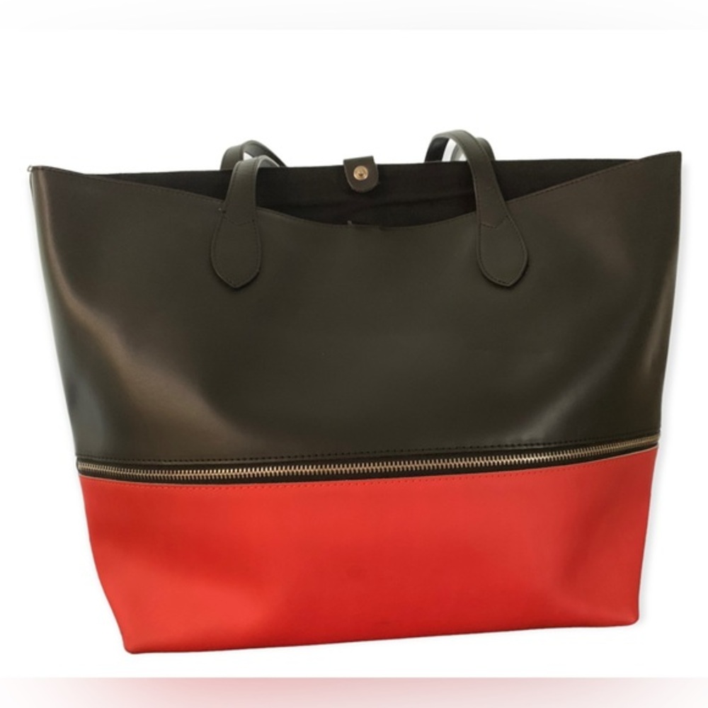 Gianni Notaro 2-Toned Italian Leather Tote Bag Like New